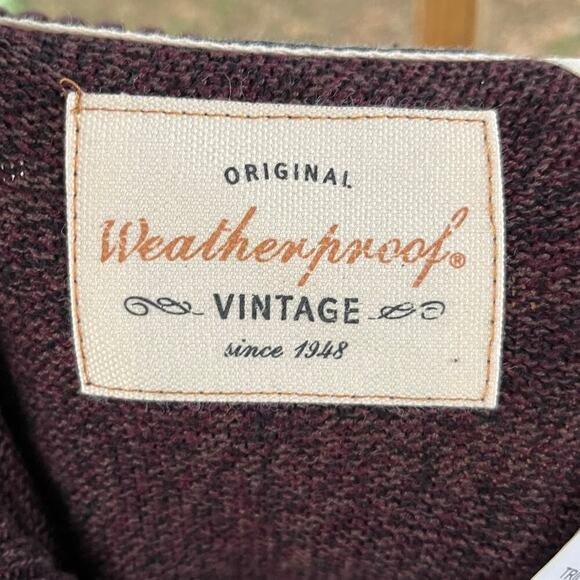 Weatherproof Vintage Men's Brown Henley Neck Pullover Sweater Size M. NEW - Picture 7 of 8